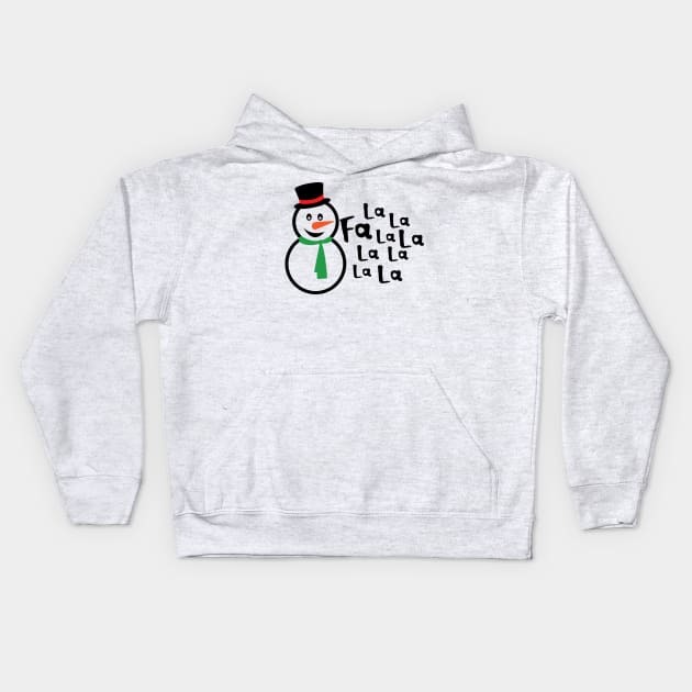 La la la snowman Kids Hoodie by Peach Lily Rainbow